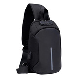 Mochila Pechera Antirrobo Candado Impermeable Usb Mariconera