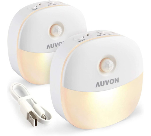 Auvon - Luz Nocturna Recargable Con Sensor De Movimiento, Lu