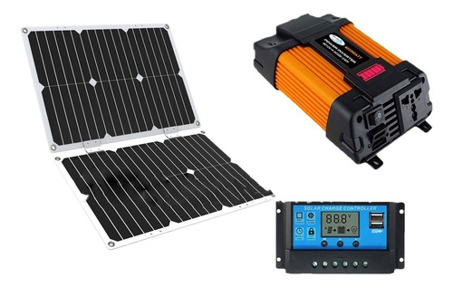 36w Panel Solar Inversor De Corriente De 500w 12v Kit Inicio