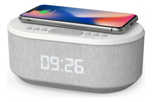 Reloj Despertador Cargador Inalámbico Usb Altavoz Bluetooth