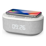 Reloj Despertador Cargador Inalámbico Usb Altavoz Bluetooth