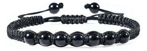 Pulsera Piedras Ónix Amuleto Energía Positiva Hombre Mujer