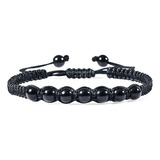 Pulsera Piedras Ónix Amuleto Energía Positiva Hombre Mujer