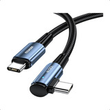 Cable Essager Usb 100w Tipo C A Tipo C Pd Qc4.0 5a Codo 90°