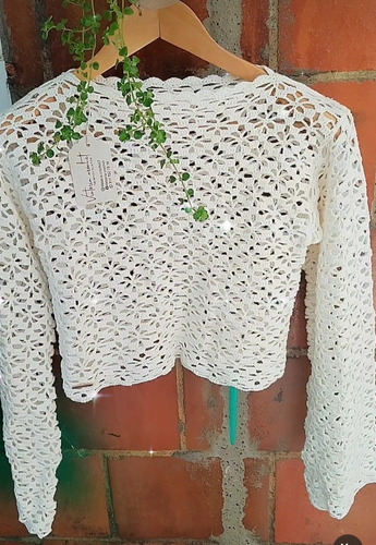 Blusa Manga Larga ,tejida En Crochet 