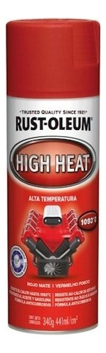 Aerosol Super Alta Temperatura Motores Rust Oleum Color Rojo