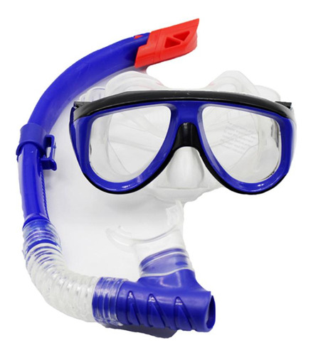 Kit De Buceo Lentes Con Snorkel Color Azul - Ps