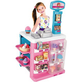 Mercadinho Crianç Caixa Registradora Brinquedo Infantil Rosa