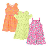 Lote Kit 3 Vestidos Infantil Bebê Menina Feminino Barato