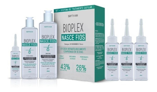 Kit Softhair Bioplex 3 Itens + 3 Tonico Bioplex 60 Ml