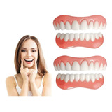 2×set De Prótesis Profesionales Silicona Brillante Dentes G