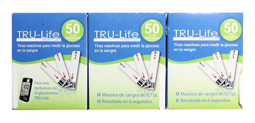 Oferta Tiras Tru-life Reactivas X 50 Pague 2 Lleve 3