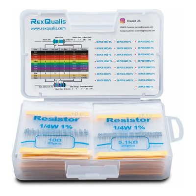 REXQualis 650 Piezas 22 Valores Kit 1% 1\u002F4w Conjunto De Resistores | MercadoLibre