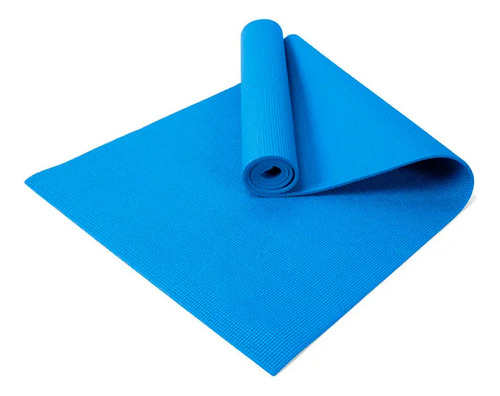 Colchoneta Mat Yoga Pilates Fitness Enrollable Gym Mat 6 Mm Color Azul