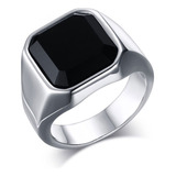 Anel Masculino De Aço Inoxidável 316l Signet Man Ring Simple