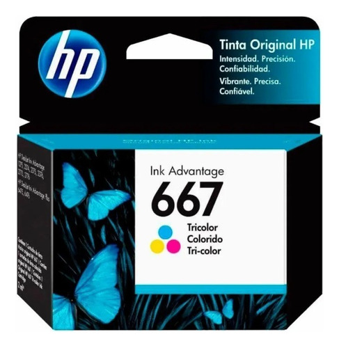 Cartucho Tinta Original Hp 667 Color 1275 2376 2775 6475