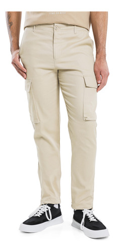 Pantalón Cargo Fit Skinny C&a De Hombre