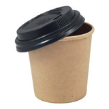 Paq C/50 Pzs De Vaso Térmico Biodegradable Con Tapa 100 Ml.