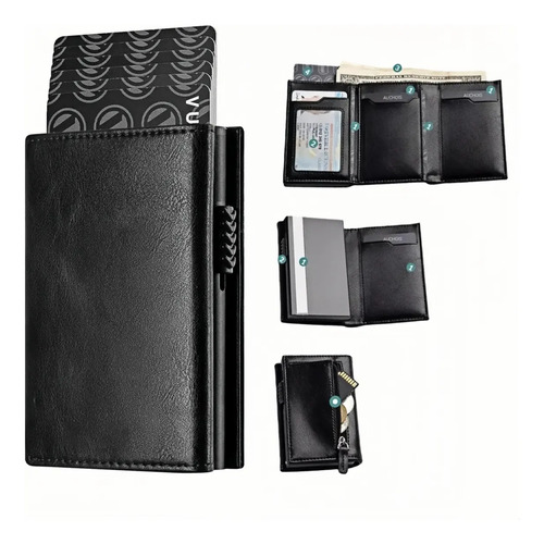 Billetera Carteras Para Hombre Con Tarjetero Rfid Y Monedero | Envío gratis
