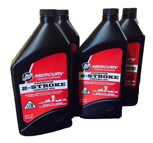 Aceite Lubricante Mercury 2t Tcw3 X 6 Unidades Nautico