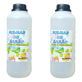 Kit 2 Fluído Refil Bolinha Líquido Carga Bolhas De Sabão 1l