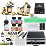 Kit Tatuar 2 Maquina Tinta Starbrite Estuche Fuente De Poder