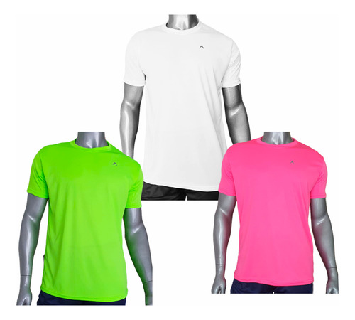 Pack X3 Remera Camiseta Deportiva Hombre Running H2o Alfest