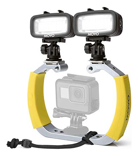 Movo Diverig3 Bundle - Luces Led Impermeables - Gopro, Dji