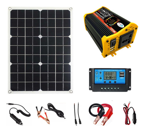 Kit De Panel Solar Inversores De Energía De 500 W, Inversor