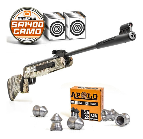 Rifle De Aire Comprimido Nitro Piston Fox Sr1400 Camo 5.5mm