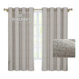 Cortinas Blackout Cortas 2.64m Ancho X 1.6m Largo, 2 Paneles