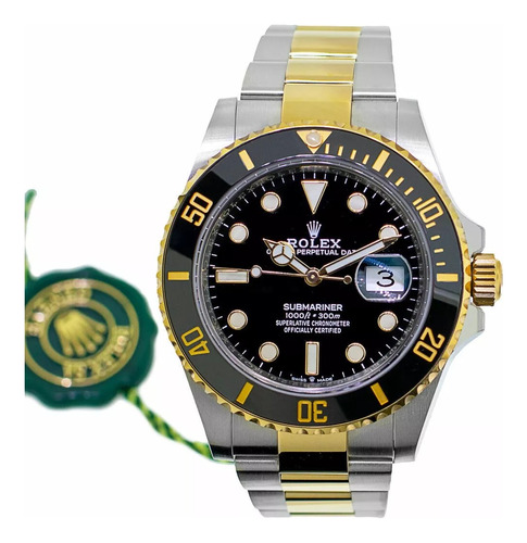 Relógio Rolex Submariner Automático Misto Preto Com Caixa