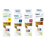 Pack 10 Pzs Tinta Genérica T664 L110 L200 L350 L555 ...