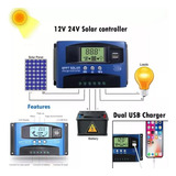 Controlador Carga Painel Solar Mppt 60a 12v 24v Automático