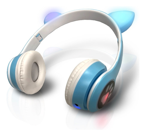 Auriculares Inalámbrico Gatito Orejas Vincha Luz Bluetooth