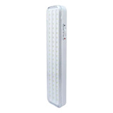 Lampara De Emergencia Recargable Extra Plana 60 Leds Blanca Color Blanco