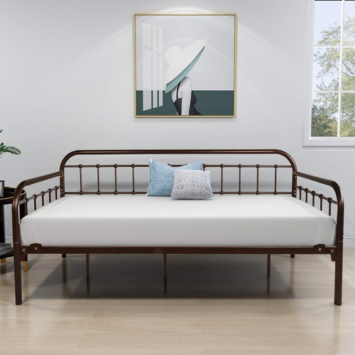 Homerecommend Marco De Sofa Cama De Metal, Doble Plataforma 