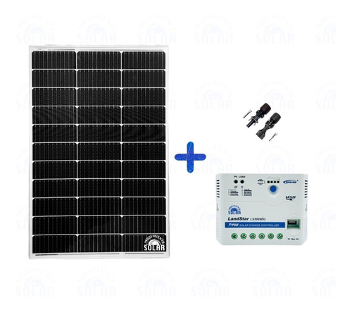 Panel Solar 100w 12v Monocristalino, Controlador 20amp Y Mc4
