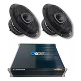 Paquete Carbon Audio  800.4 + Par De Medios Rangos 8  Driver