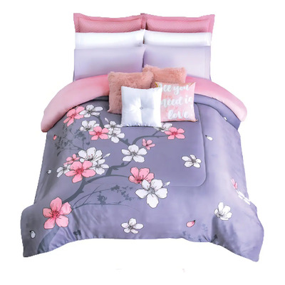Cobertor Poliéster Concord Saori Matrimonial Gris 1.80x2.20 M | Envío gratis