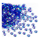 Cristales Decorativos Pedreria Resina Trasparente Ab 500pzs Color Azul Cielo Tornasol Ss20