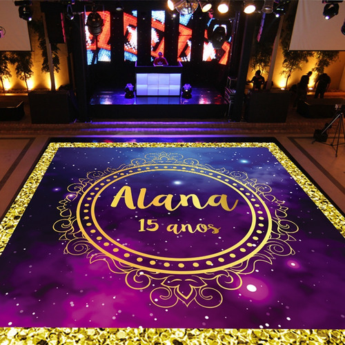 2x Pista De Dança Galaxia  Personalizada 2,5x2,5 E 1x1