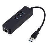 Hub 3 Puertos Usb 3.0 + 1 Puerto Red Ethernet Rj45 Gigabit