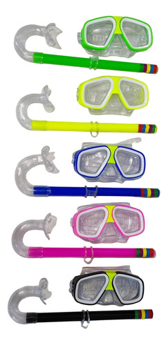 Snorkel Careta Mascara De Buceo Acuatica Azul Deportiva