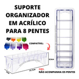 Suporte De Acrílico Organizador P/ 8 Pentes Máquina De Corte