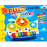 Kit 2 Pianinhos Drum Musical Brinquedo Aprendizagem Luz/som