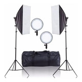 Kit Iluminação Youtuber 2 Softbox 50 X 70 Luz Led + 2 Tripes