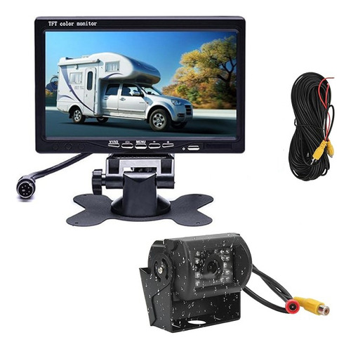 Kit 24v Cámara Retroceso Auto Camion/bus+monitor +rca 20m/zf