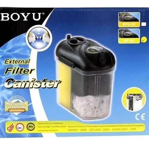 Filtro Externo Canister Boyu Ef05 Con Cargas Biologicas