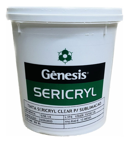 Tinta Sericryl Clear P/sublimação 900ml Genesis Serigrafia